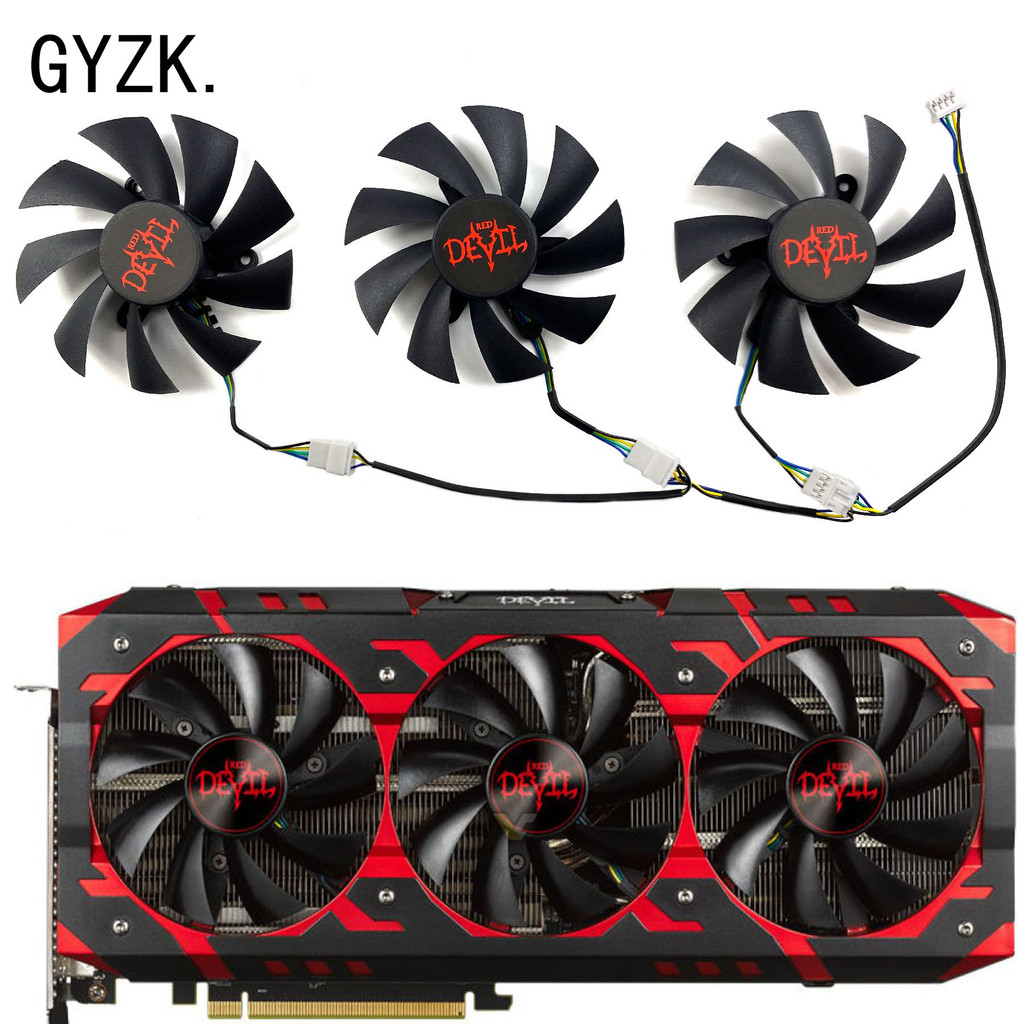 New For POWERCOLOR Radeon RX Vega 56  Vega 64 Red Devil Graphics Card Replacement Fan