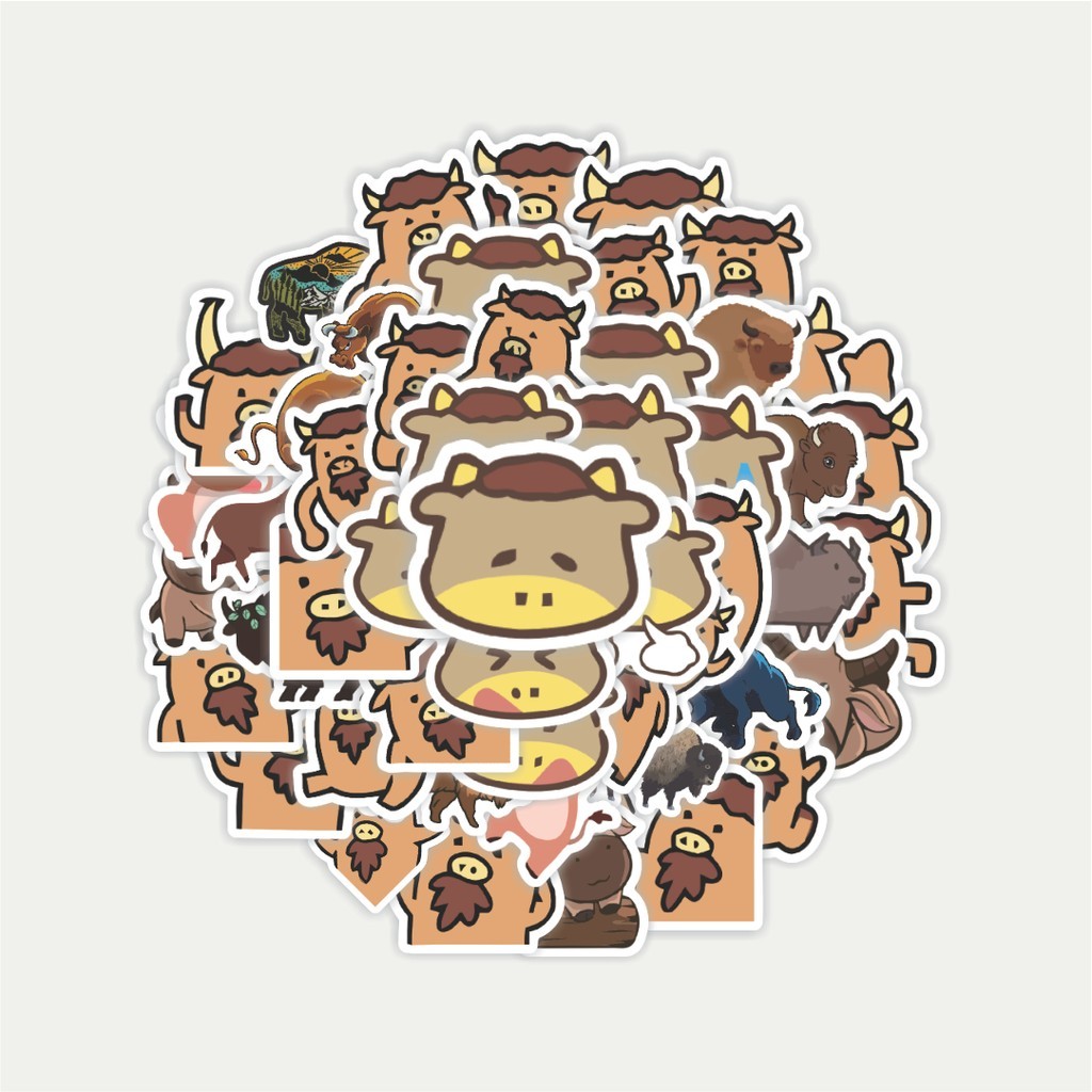 

Sticker Pack Stiker Hewan Bison | Sticker TUMBLR | Stiker LAPTOP KOPER HELM