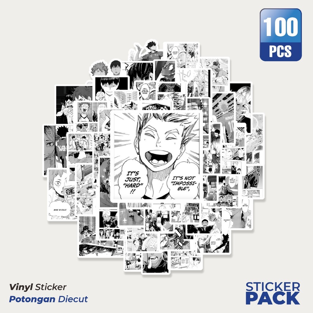 

Stiker Vinyl Stiker Anime Komik Haikyuu!! Waterproof Aesthetic- Untuk Laptop, Motor, dan Helm - Paper Stationery Pack