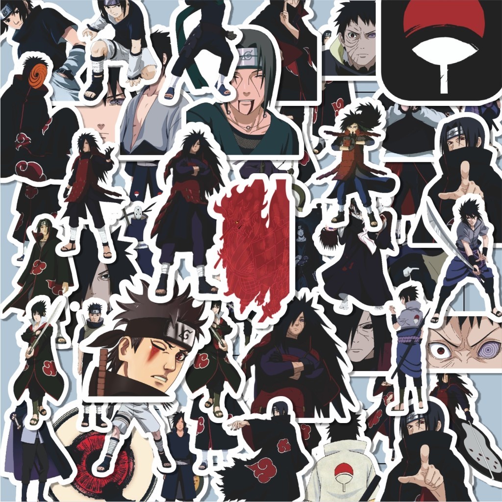 

100PCS Lucu Stiker Anime Itachi Uchiha & Sasuke Uchiha Stiker Aesthetic Stiker Anti Air Stikers Berperekat Waterproof sticker decal buat Motor Helm Buku Journal Koper Casing HP Laptop Botol Minum Hadiah anak