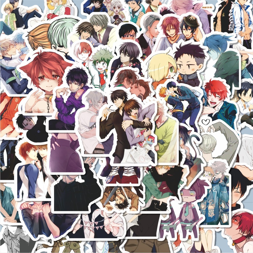 

100PCS Lucu Stiker Anime Boys Love Stiker Aesthetic Stiker Anti Air Stikers Berperekat Waterproof sticker decal buat Motor Helm Buku Journal Koper Casing HP Laptop Botol Minum Hadiah anak