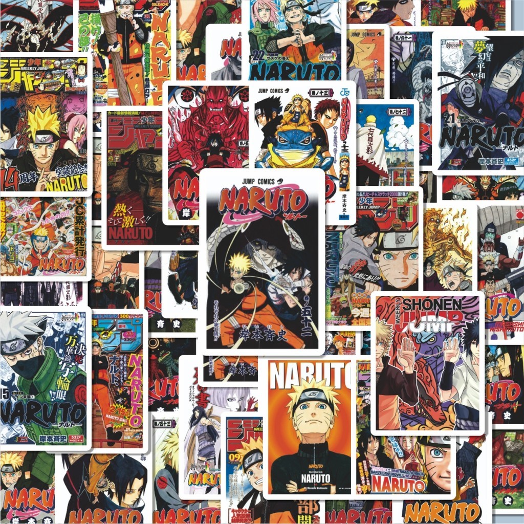 

100PCS Lucu Stiker Anime Naruto Stiker Aesthetic Stiker Anti Air Stikers Berperekat Waterproof sticker decal buat Motor Helm Buku Journal Koper Casing HP Laptop Botol Minum Hadiah anak