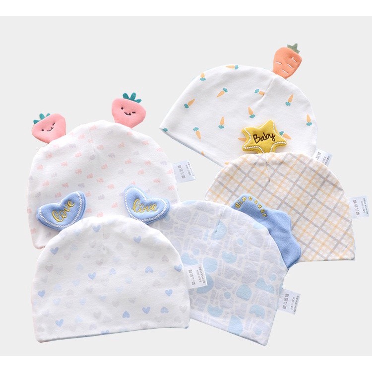 Topi Bayi Topi Kupluk Bayi Topi Bayi Baru lahir Topi Bayi Laki Laki Topi Bayi Cowok Cewek / ￼TOPI KU