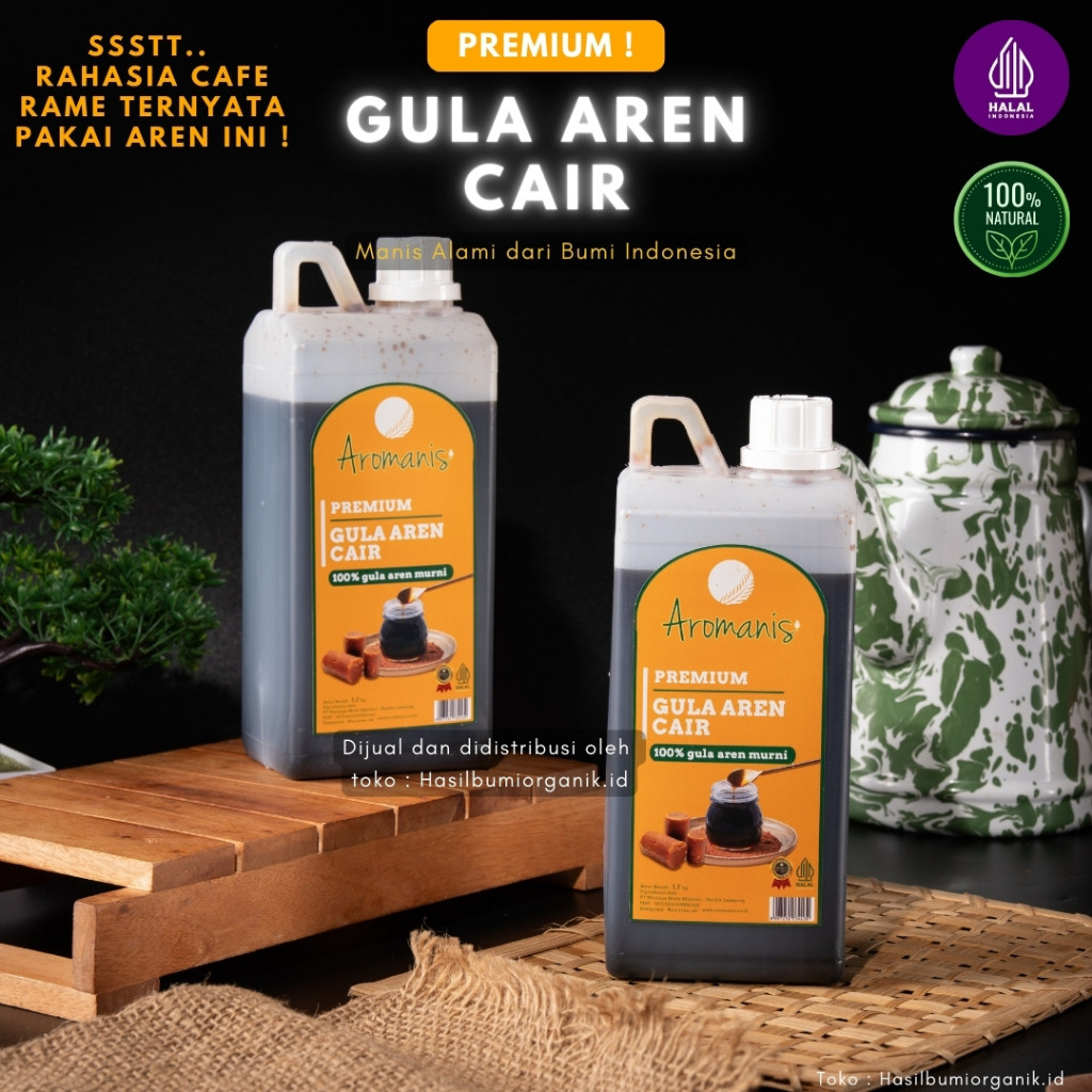 

AROMANIS GULA AREN CAIR 100% Murni Tanpa Pengawet & Pewarna – 1.2 Kg | Gula Aren Cair Premium untuk Kopi Susu & Makanan & Minuman