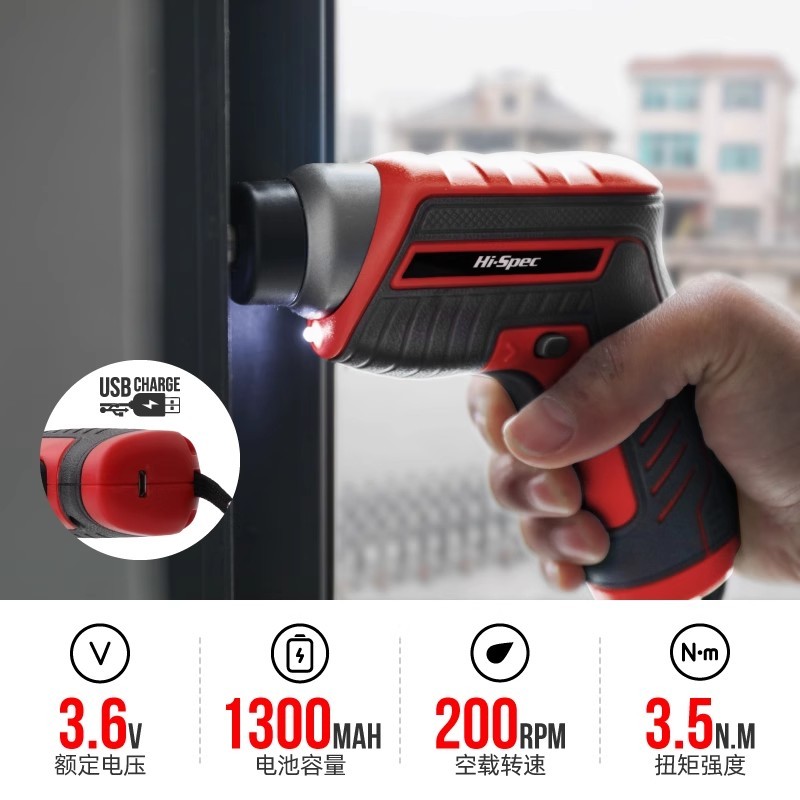 Hi-Spec Home 3.6V Electric Screwdriver Re argable Cordless Screwdriver Small Screw Gun USB  arge Pow