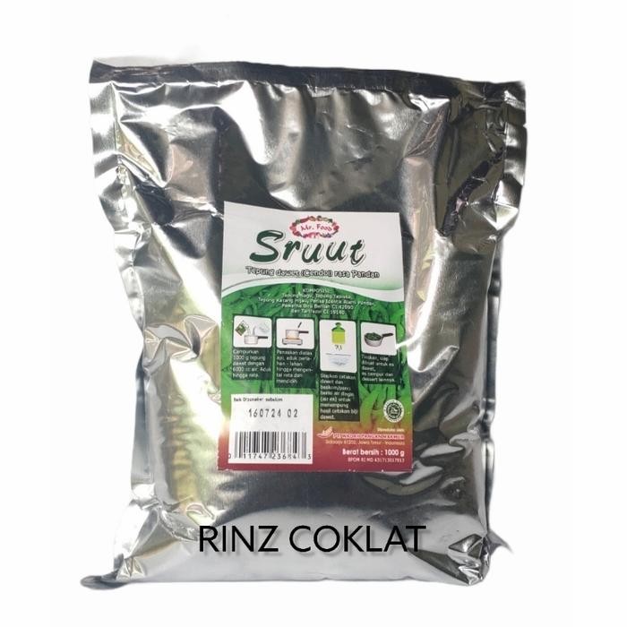 

Sruut Tepung Cendol Sruut 1Kg - Premiks Tepung Dawet Rasa Pandan dari Sagu & Terigu 1000g