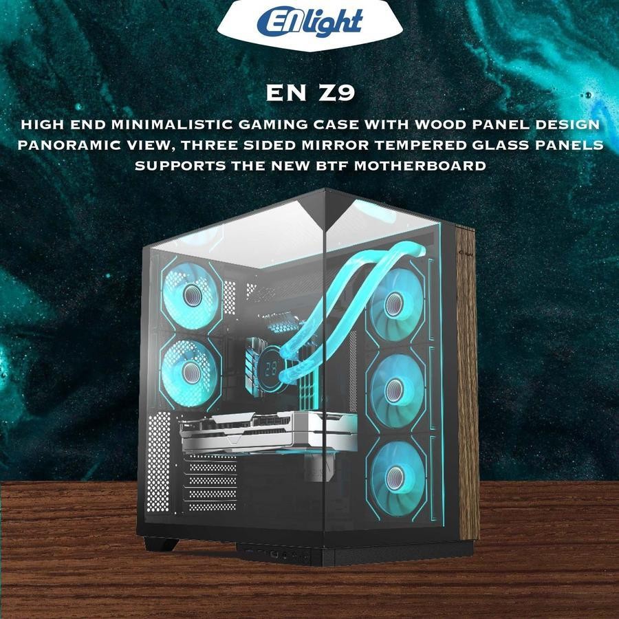 ENLIGHT Z9 - ATX PC Case (LED STRIP ARGB INCLUDED) - Black