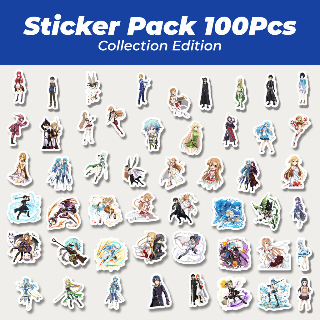 

Hot Sticker Anime Sword Art Online Lucu Anti Air Stikers Berperekat Waterproof Sticker Decal Buat Motor Helm Buku Journal Koper Casing HP Laptop Botol Minum