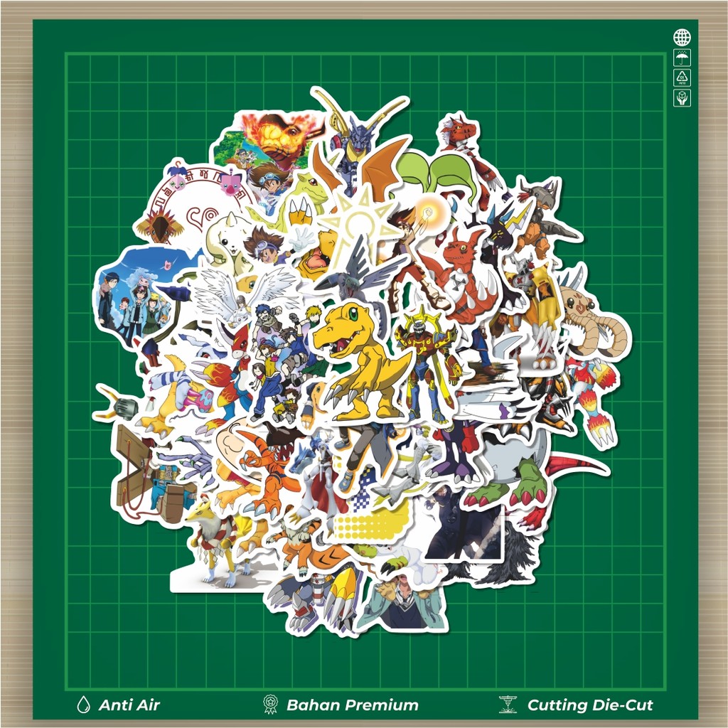 

HOT 50 PCS STIKER Sticker Anime Digimon Adventure Stiker Fashion Cars Decal Dingin Kartu Album Custom Vinyl Anti Air- Sticker Aesthetic Buku Journal Koper Casing HP Tablet Laptop Helm Motor Botol Minum