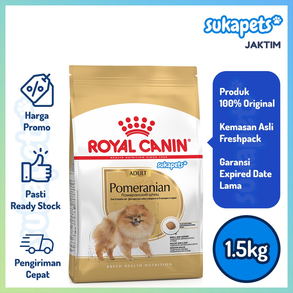 Royal Canin Pomeranian Adult Makanan Anjing Dewasa 1.5kg