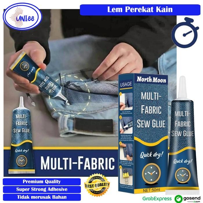 

Lem Kain Super Kuat Tahan Air Lem Baju Perbaiki baju Berlubang Tanpa Jahit Lem Perekat Kain Kulit Cairan Liquid Sew Glue Celana Jeans Serbaguna