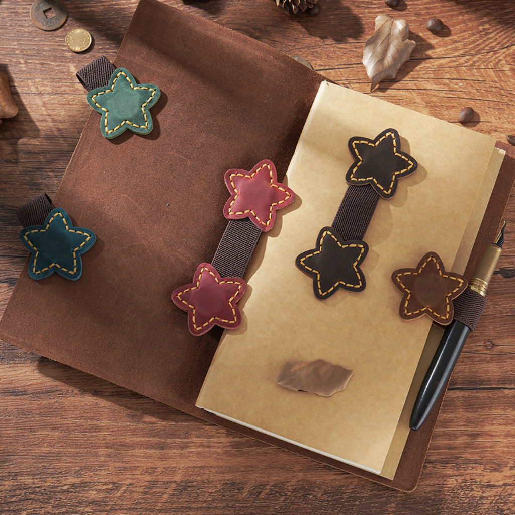 

Genuine Leather Magnetic Bookmark Clip Multifunctional Book Markers Holder Accessory Double-Sided Book Pages Divider Stationery