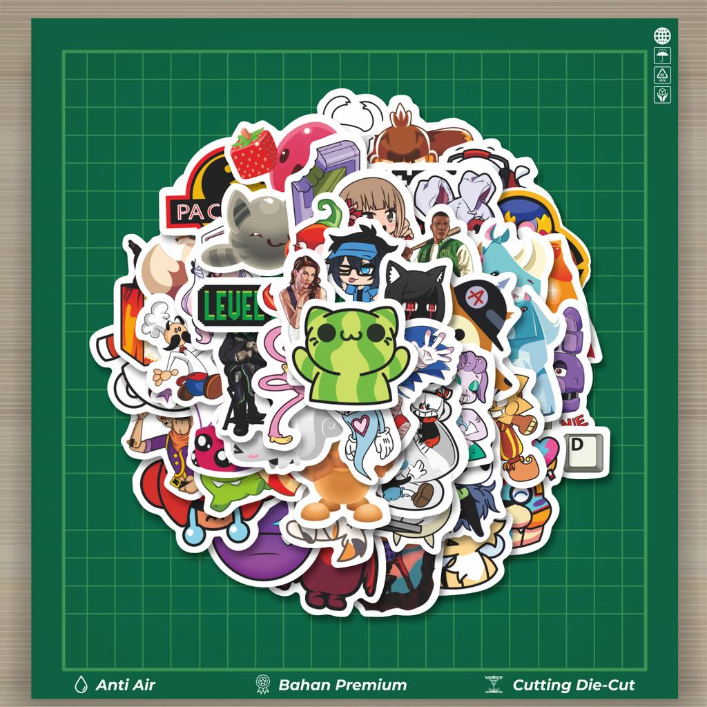 

HOT 50 PCS STIKER Stiker Kartun Games Stiker Stiker Fashion Cars Decal Dingin Kartu Album Custom Vinyl Anti Air- Sticker Aesthetic Buku Journal Koper Casing HP Tablet Laptop Helm Motor Botol Minum