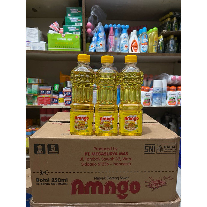 

1 Karton Minyak Goreng Amago 250ml isi 48 Botol.