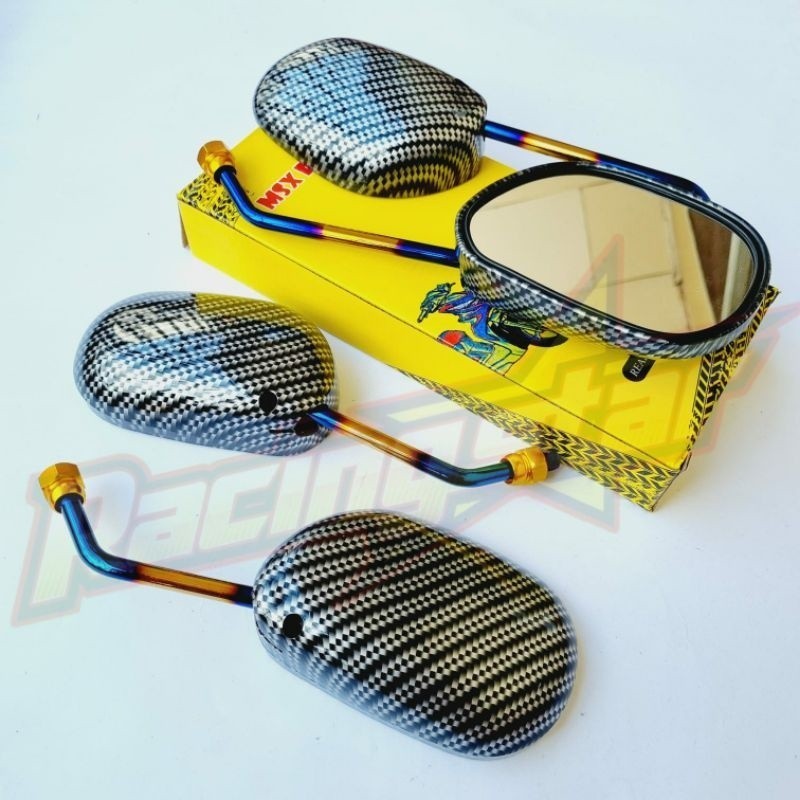 Kaca Spion Variasi Karbon Twotone Standar MIO SPORTY Mio Smile Mio Soul Xeon Mio J Mio M3 Mio Soul G