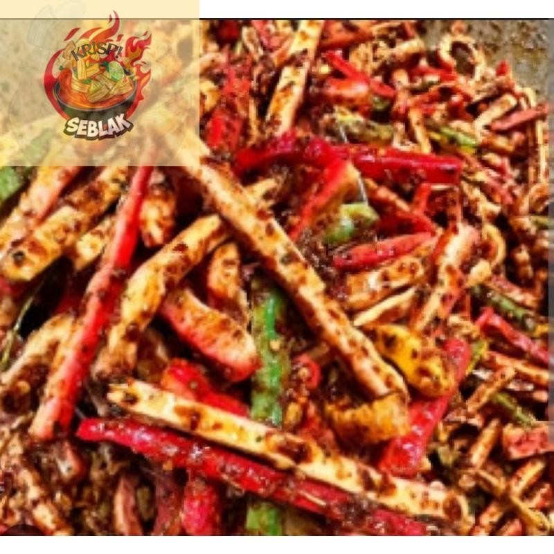

Seblak krispi SEBLAK BETON KERUPUK BANTET KRUPUK JAAT 250 GRAM BUMBU CIKRUH