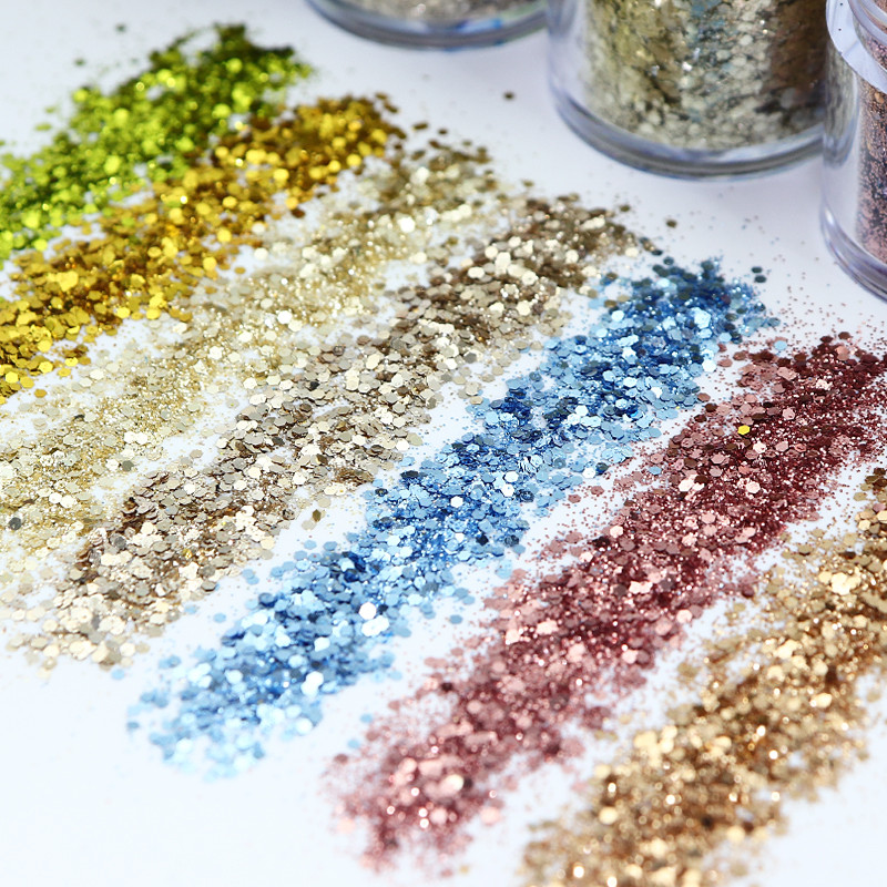 

Autumn DIY Resin Pigment Powder Hexagons Chunky Glitter Gold Silver Epoxy Resin Accessories Silicone Mold Filler Resin Sequins