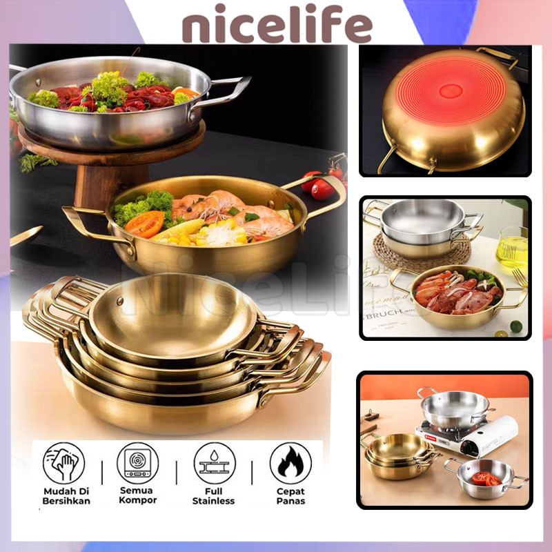 Panci Ramen Korea Noodle Pot Stainless Steel