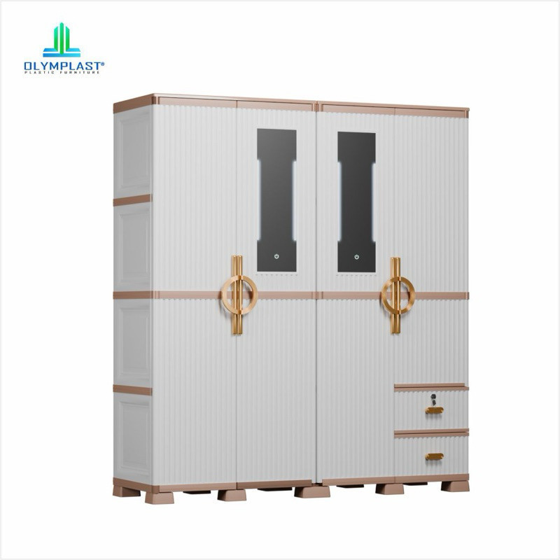 OTC LUXURY - LEMARI PAKAIAN 4 PINTU CERMIN / LEMARI GANTUNG - HANGER - RAK 3 PINTU PLASTIK / LEMARI 