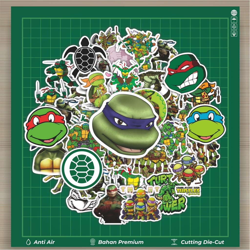 

HOT 50 PCS STIKER Stiker Ninja Turtles [Kura Kura Ninja] Stiker Fashion Cars Decal Dingin Kartu Album Custom Vinyl Anti Air- Sticker Aesthetic Buku Journal Koper Casing HP Tablet Laptop Helm Motor Botol Minum