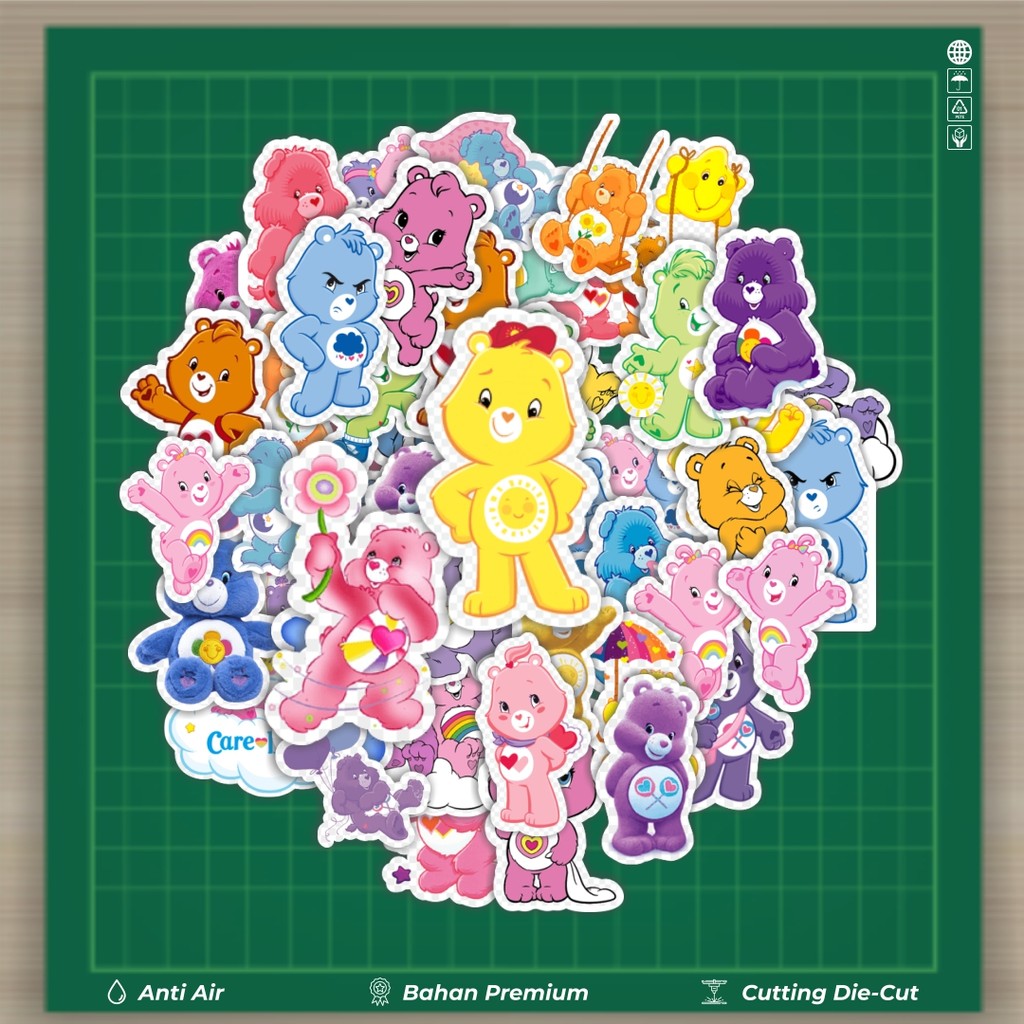 

HOT 50 PCS STIKER Stiker Care bear 2 Stiker Fashion Cars Decal Dingin Kartu Album Custom Vinyl Anti Air- Sticker Aesthetic Buku Journal Koper Casing HP Tablet Laptop Helm Motor Botol Minum