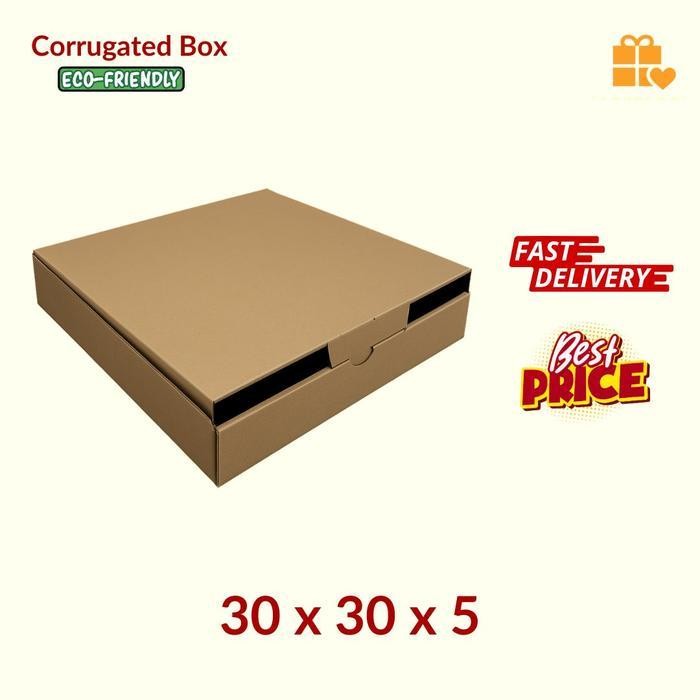 

[PROMO BARANG BARU] (100 Pcs) Dus Pizza 30x30x5 Corrugated Kotak Kardus Box Bergaransi Terlaris