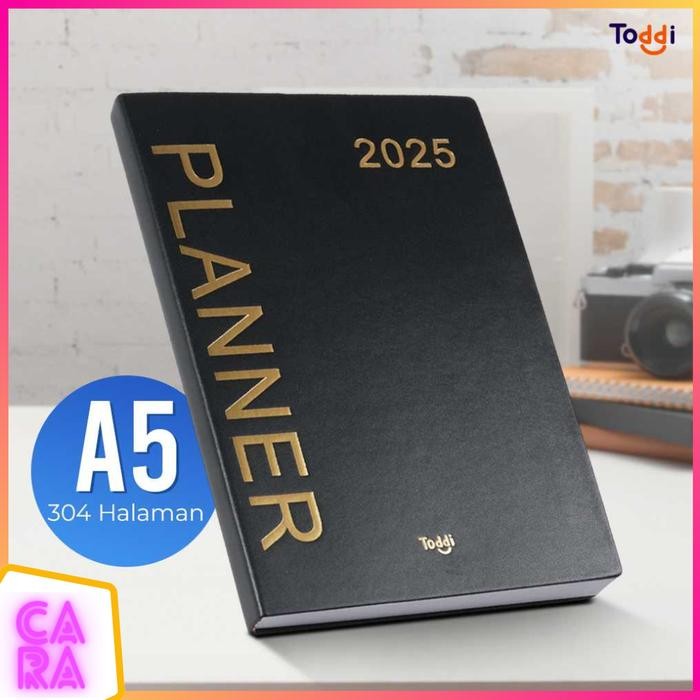 

Buku Agenda Softcover Monthly Planner Notebook A5 304 Halaman TD-2025 - Hitam
