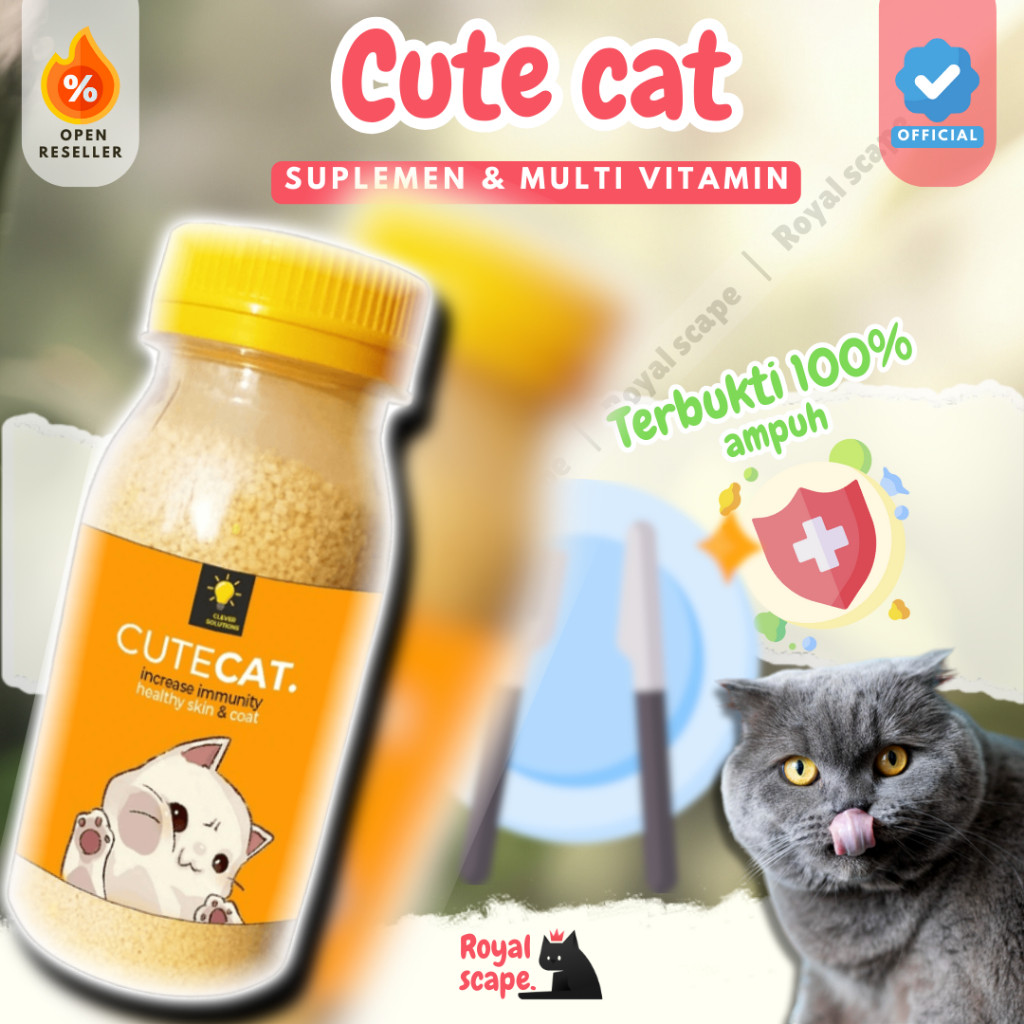 Vitamin Bulu & Penggemuk Kucing CUTE CAT 45gr