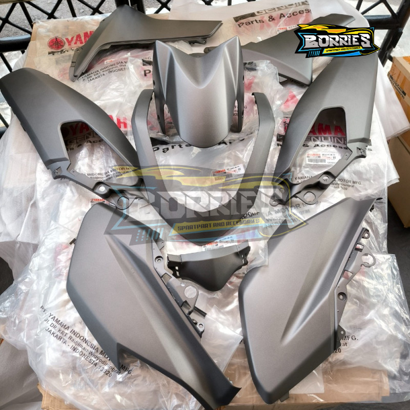 FULL SET BODY HALUS NMAX N MAX 2DP-P4 OLD GRAY SILVER DOFF 2017-2018 ORIGINAL YAMAHA
