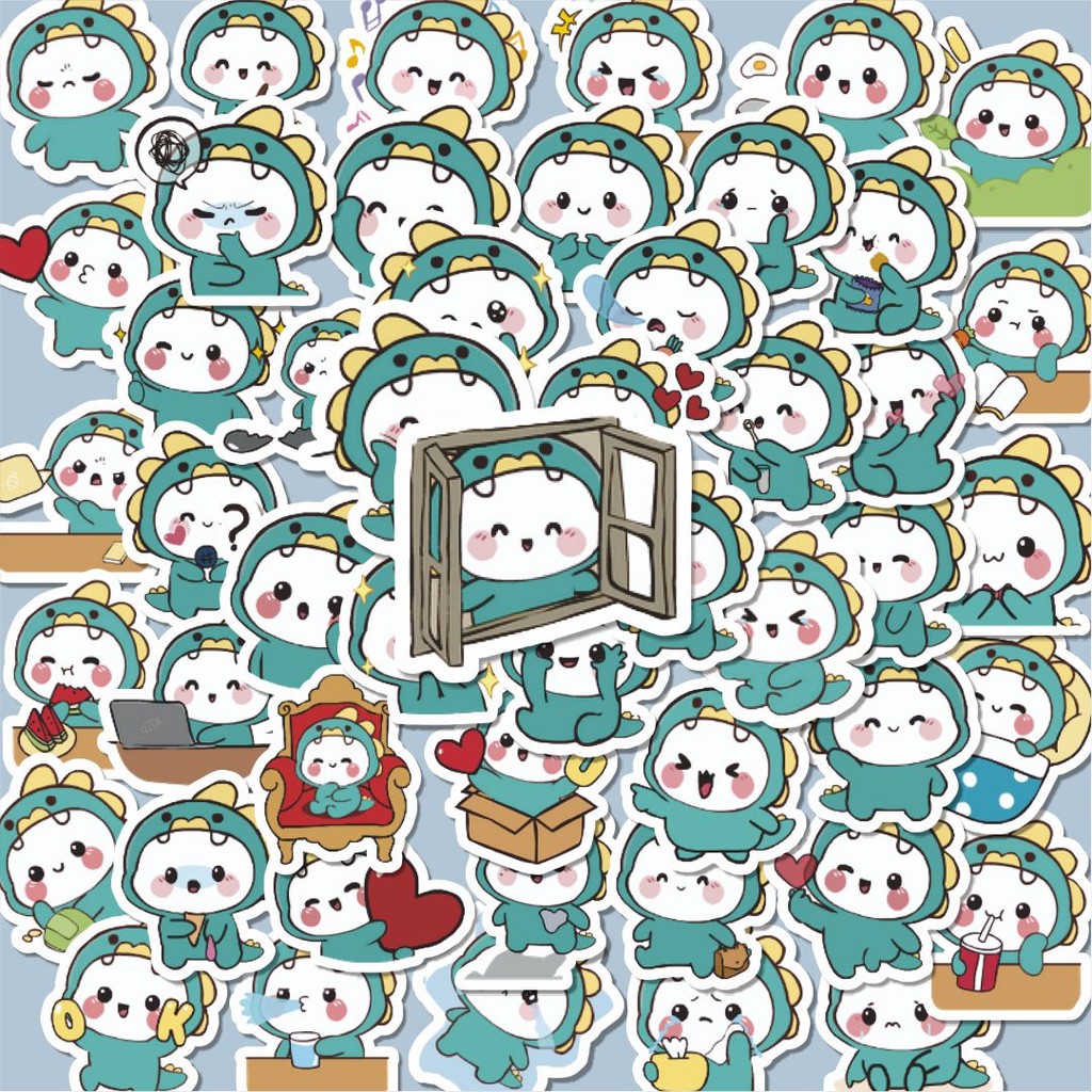 

100PCS Lucu Stiker Dinosaur Bohemian Stiker Aesthetic Stiker Anti Air Stikers Berperekat Waterproof sticker decal buat Motor Helm Buku Journal Koper Casing HP Laptop Botol Minum Hadiah anak