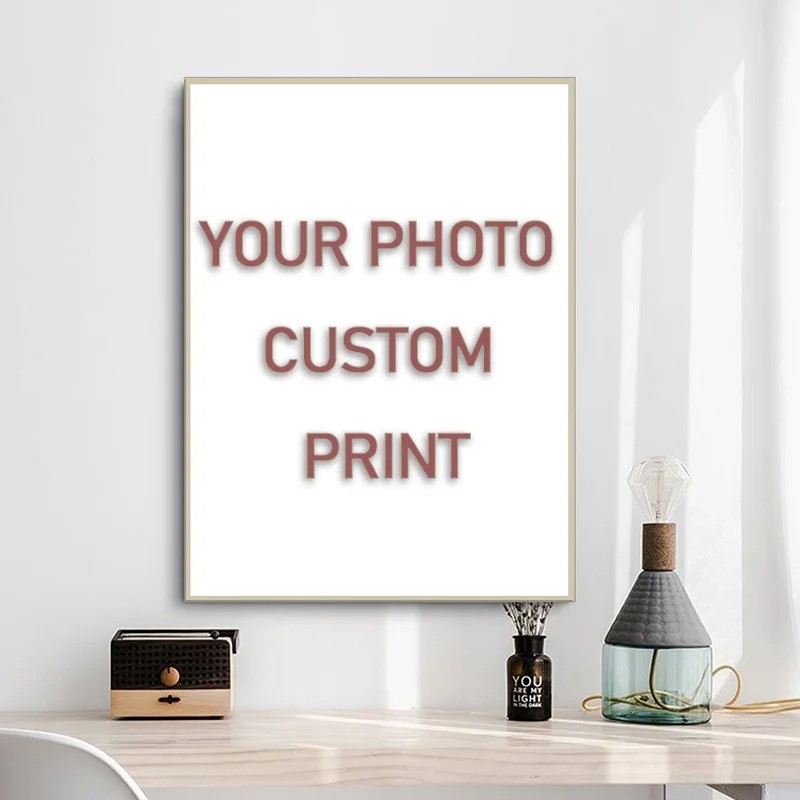 

Custom Print Canvas Painting By Your Photo Canvas Poster Personalized Gift Customize Figure Animal Pets Pictures Home Decor