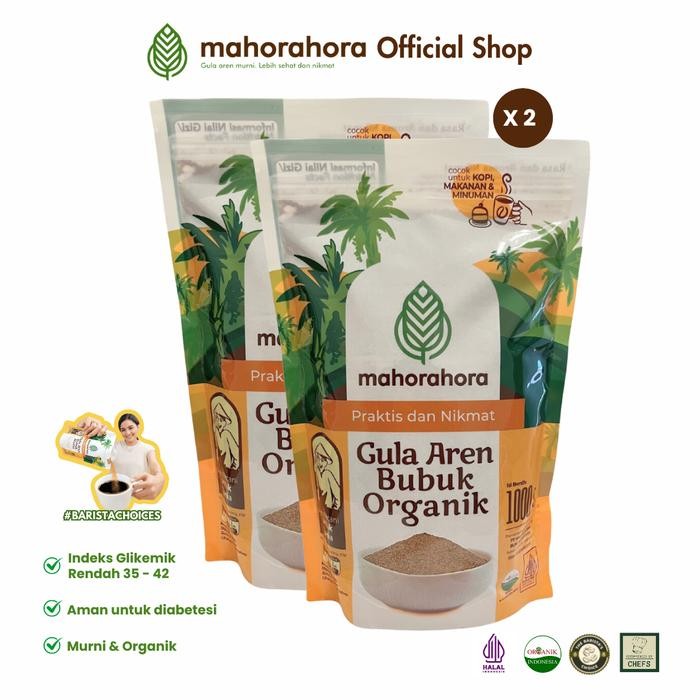 

Paket Hemat Gula Aren Bubuk Murni dan Organik 1000gr/1kg Mahorahora