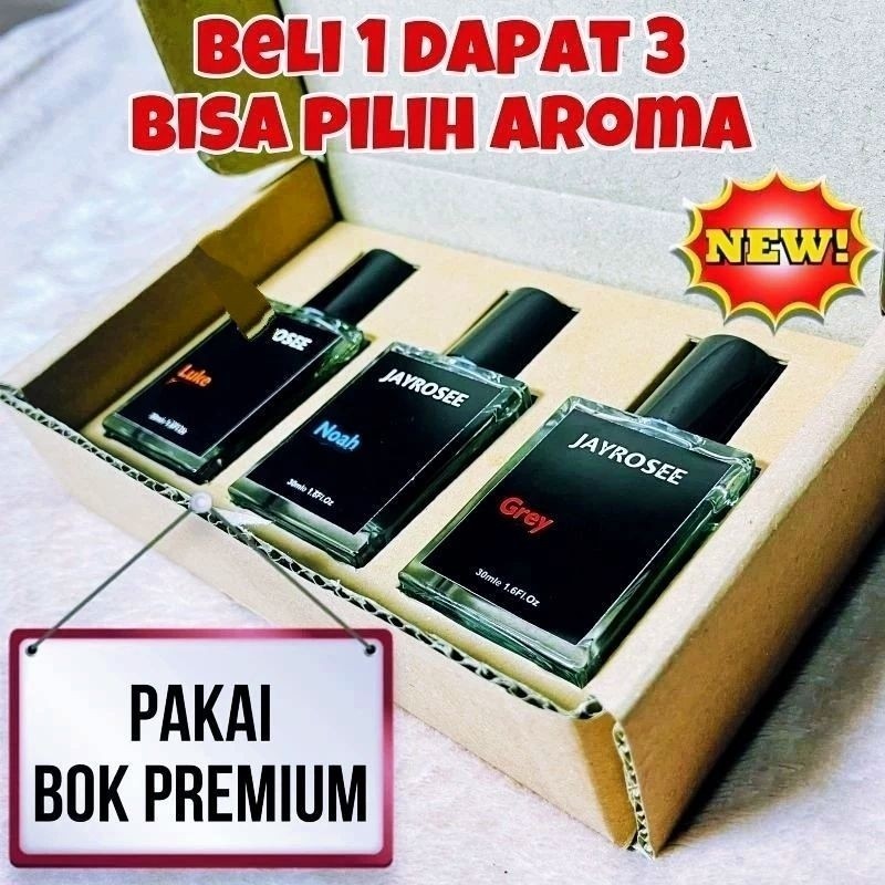 TERMURAH PROMO BELI 1 GRATIS 3 PARFUM PEMIKAT WANITA PARFUM JAYROSSE GREY JAYROSE PARFUM VIRAL PARFU