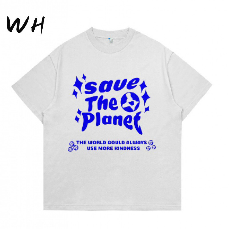 WH Kaos lengan pendek terbaru/Kaos kasual pria/Kaos kasual wanita/Baju longgar/Kebutuhan sehari-hari