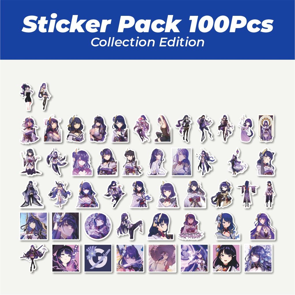 

Hot Stiker Anime Genshin Impact Raiden Shogun V2 Lucu Anti Air Stikers Berperekat Waterproof Sticker Decal Buat Motor Helm Buku Journal Koper Casing HP Laptop Botol Minum