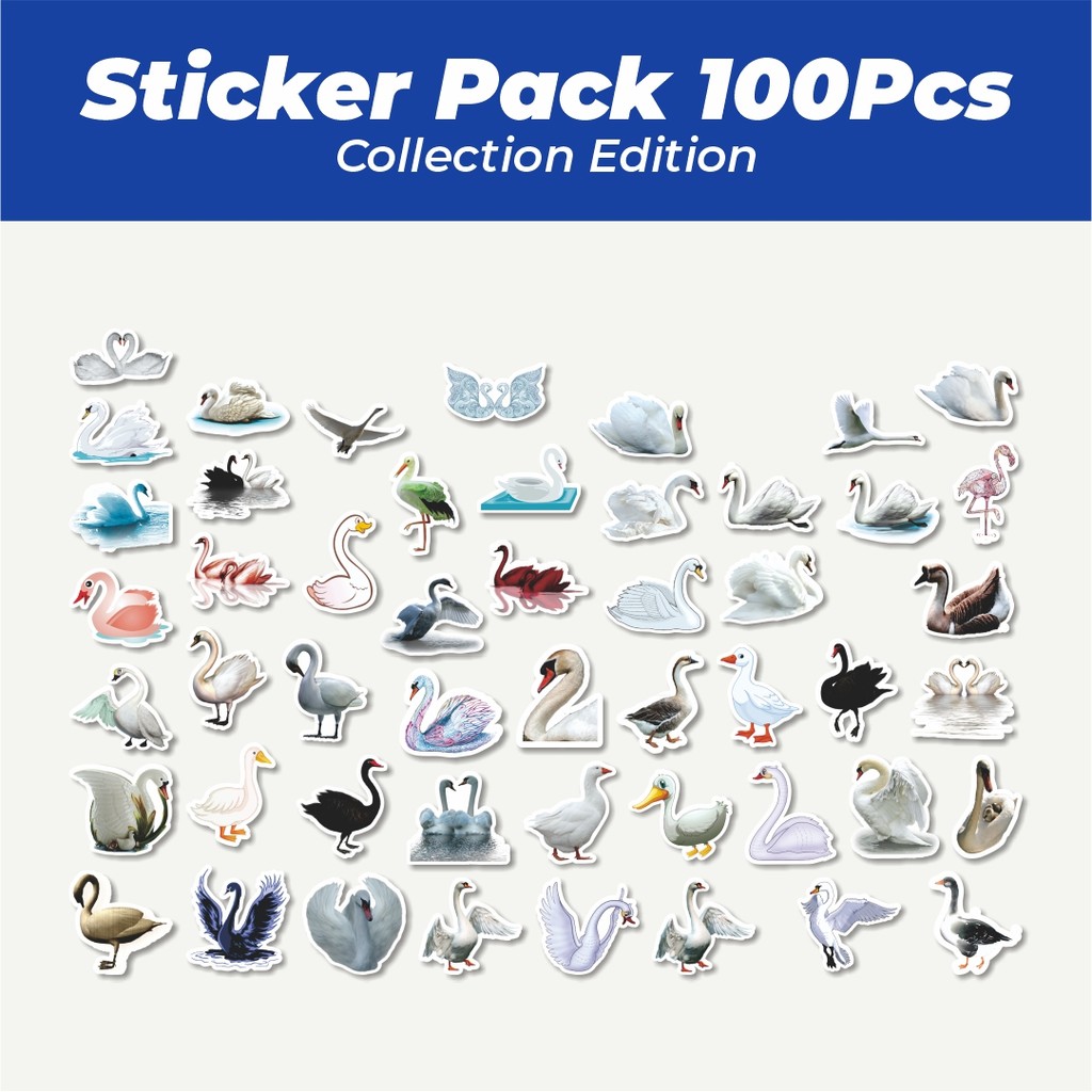 

Hot Stiker Swan Series 1 [Angsa] Lucu Anti Air Stikers Berperekat Waterproof Sticker Decal Buat Motor Helm Buku Journal Koper Casing HP Laptop Botol Minum
