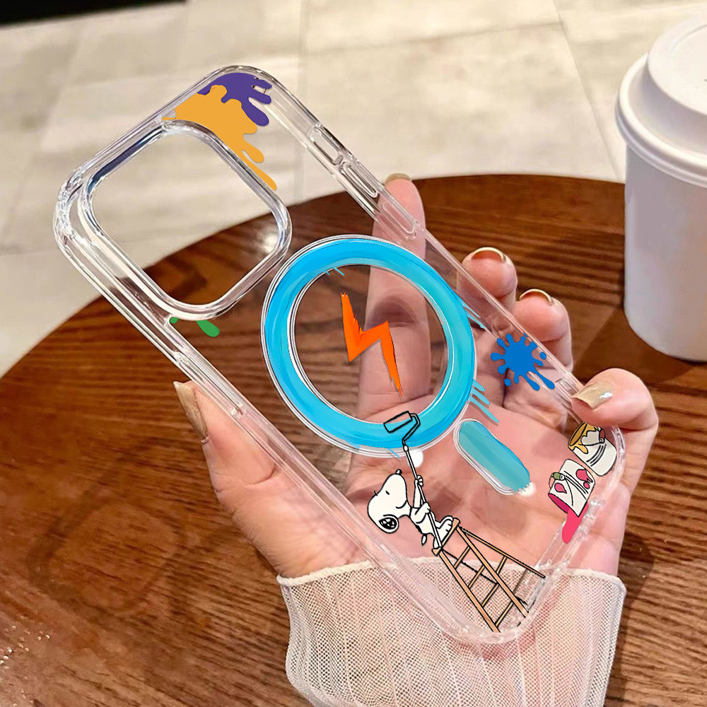 CUCI GUDANG Magnetic Wireless Charger Case Hp Untuk IPhone 11 12 13 14 15 16 Pro Max IPhone 13