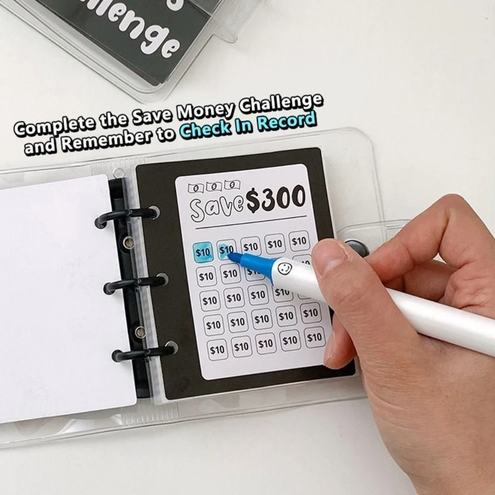 

$150/300/500/1000 Mini Budget Binder Cash Envelopes Waterproof Savings Challenges Book Reusable Tear Resistant