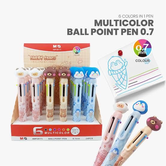 

M&G MULTICOLOR B/POINT PEN 0.7 ( 6 COLOURS ) ABPU8173 - SATUAN