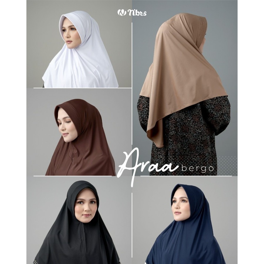 NBRS Araa Bergo Hijab Instant Bahan Spandek Premium Nibras