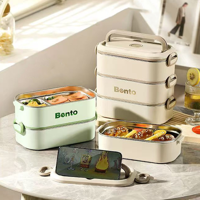 kotak makan set lunch box stainless anti tumpah kotak bekal anak tas lunch box stainless anti tumpah