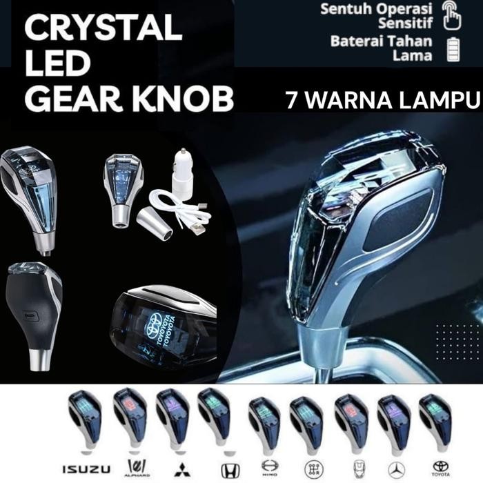 Shift Knob Crystal Shift Knob Tuas Gigi Kristal Lampu RGB Universal SHIFT KNOB CRYSTAL LED