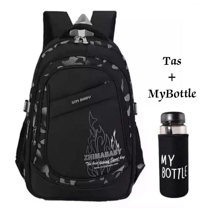 RIMA_SHOP.ID[  ] Tas motif loreng - Backpack sekolah - Tas ransel sekolah anak laki laki perempuan s
