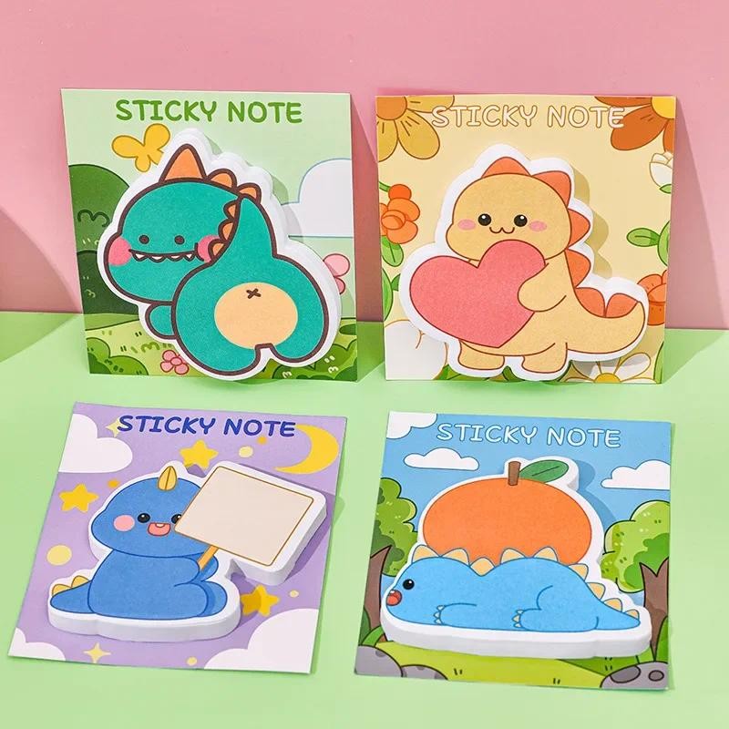 

5Pcs/Lot Cute Cartoon Dinosaur Sticky Notes Memo Pad Kawaii Student Messages Sticky Note Stickers Kids School Office Stationery
