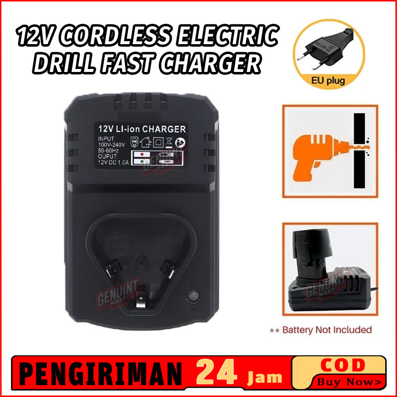Charger Duduk 12v Casan Baterai Cordless Bor Impact Fast Charging Jld Cas 12 Volt Batere Li-Ion Char