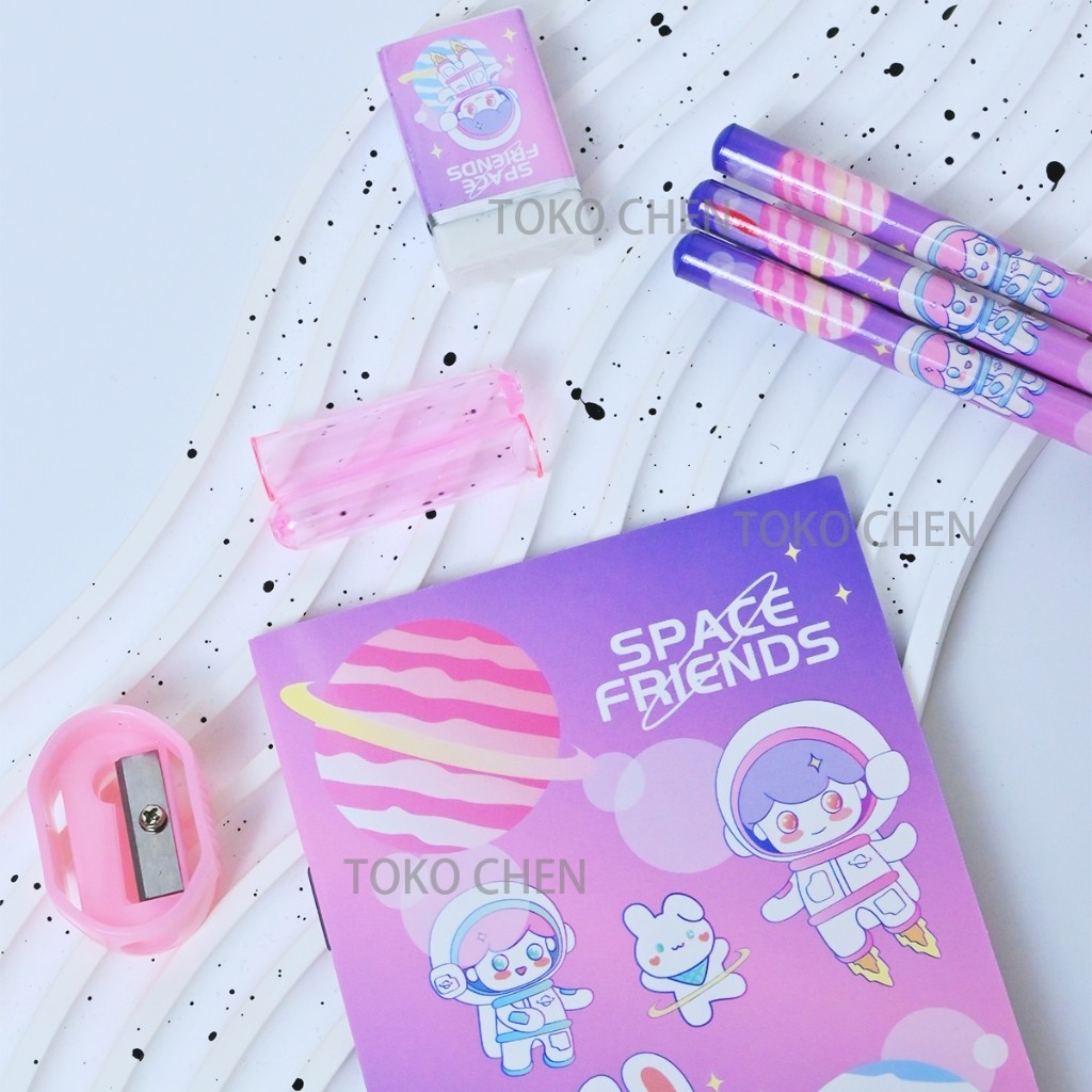 

Bibaile Pensil Set Fancy Anak Sekolah 8 in 1