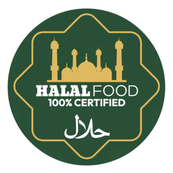 

Stiker Bulat Roll an Makanan / Kue "HALAL" Logo dan Tulisan HALAL isi 500pcs