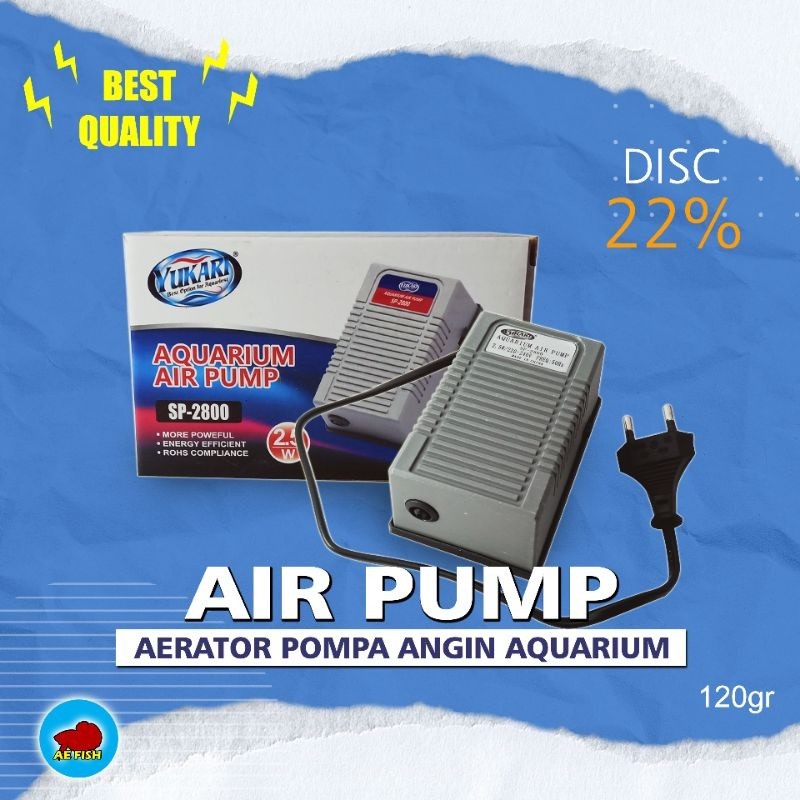 Mesin Aerator pompa angin Air pump pompa udara filter aquarium ikan hias armada, kyosaki, dll