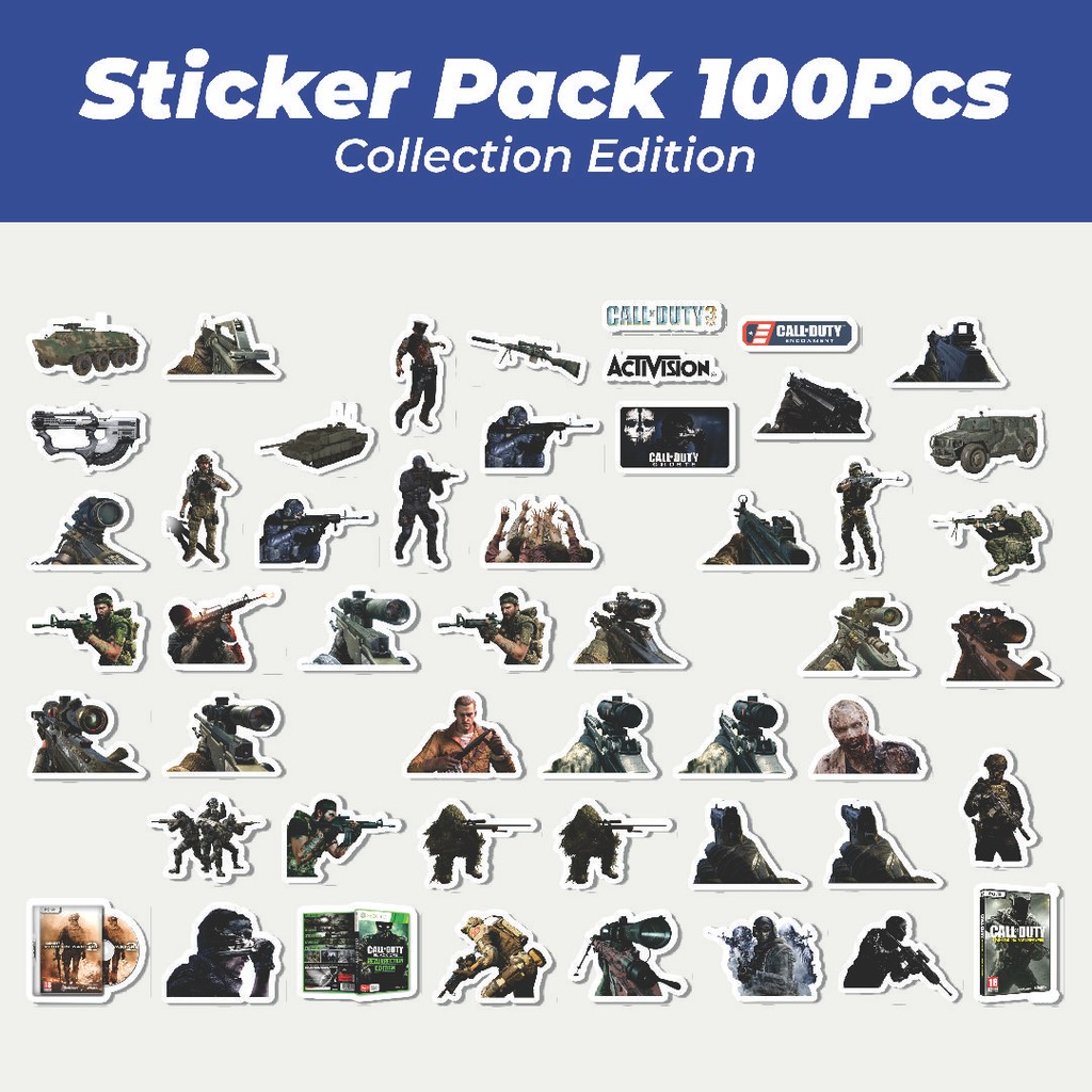 

Hot Stiker Call Of Duty Series Game 4 Lucu Anti Air Stikers Berperekat Waterproof Sticker Decal Buat Motor Helm Buku Journal Koper Casing HP Laptop Botol Minum