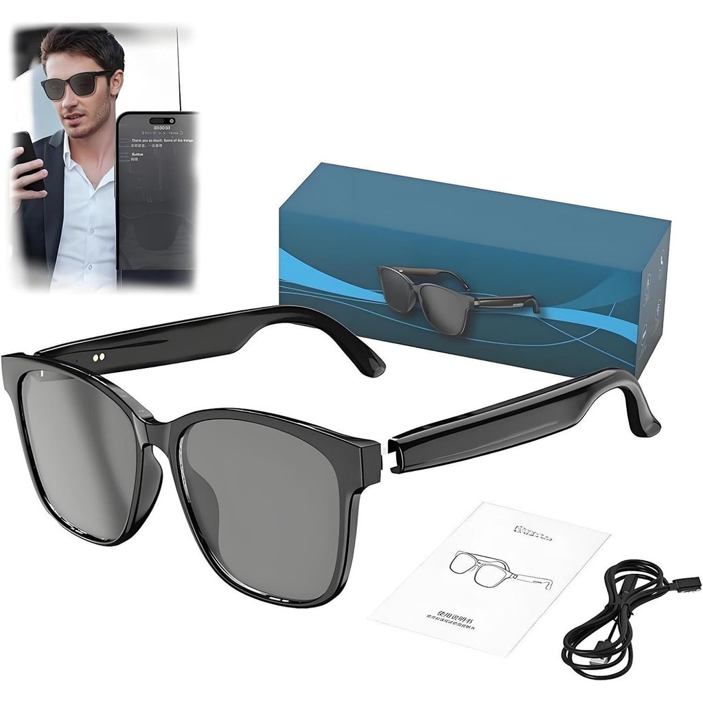 TOKONITA88 HYUNDAI HY-C8 PRO Kacamata Pintar Bluetooth AI Translator Smart Glasses Wireless Headset 